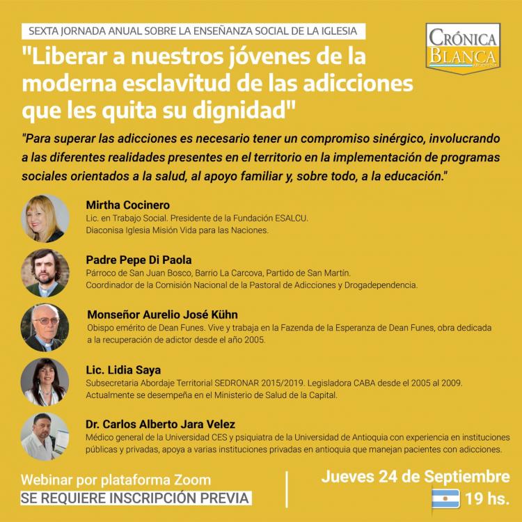 Actividad de Crónica Blanca Argentina sobre adicciones