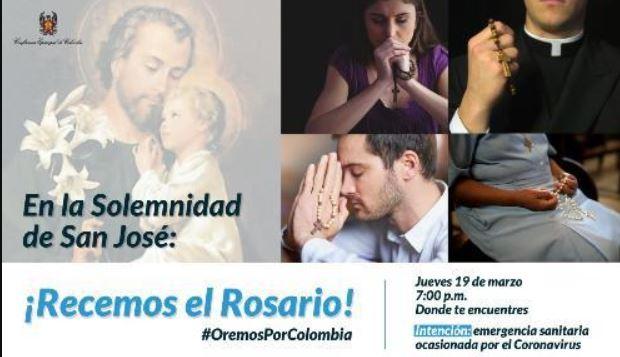 Coronavirus: Colombia implorará el auxilio de la Virgen y de San José con un Rosario Nacional