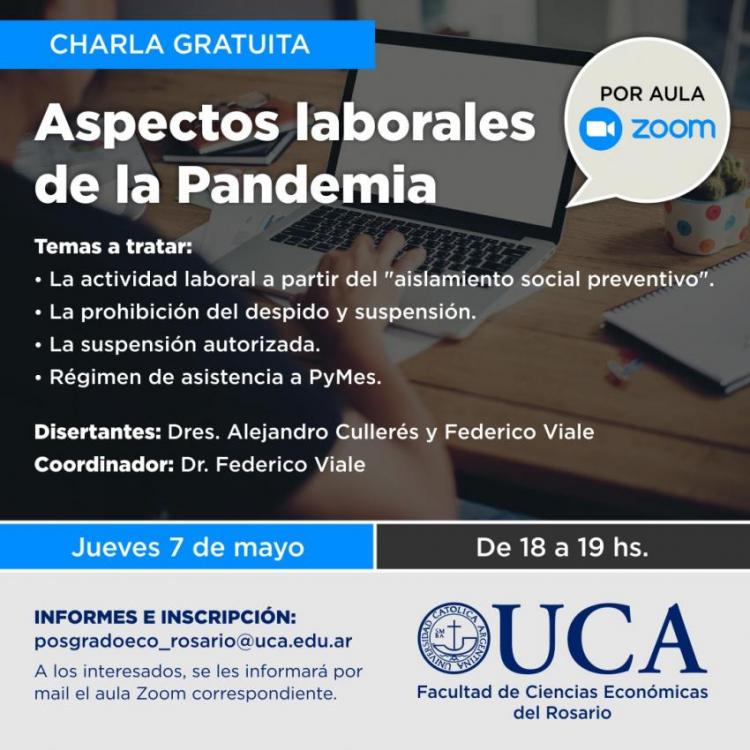 Cuarentena: Charlas y cursos online de la UCA abiertos a la comunidad