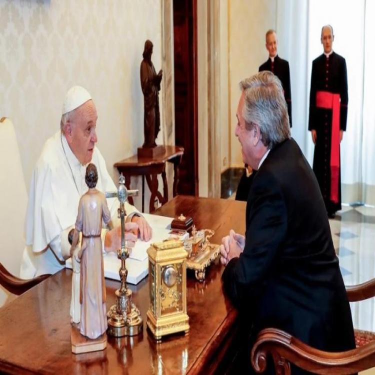 El Papa dialogó de modo cordial con el presidente Alberto Fernández
