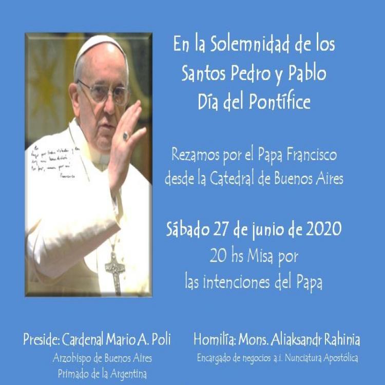 En la solemnidad de los Santos Pedro y Pablo, transmitirán la misa por radio y TV