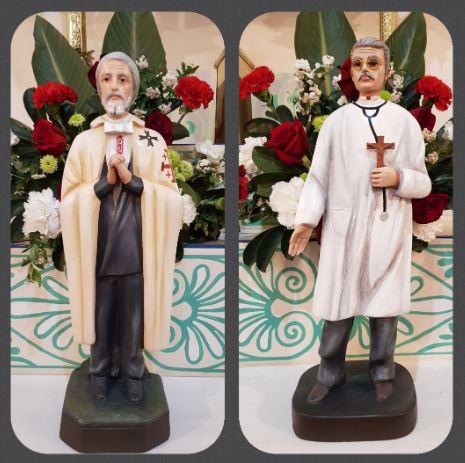 Las imágenes de un santo y un beato italianos fueron entronizadas en un templo