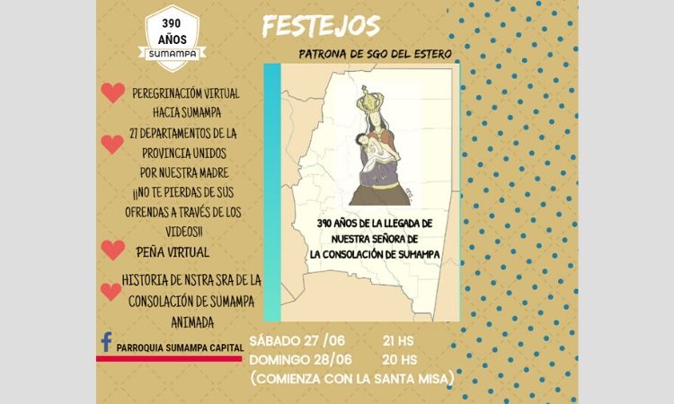 Los santiagueños celebrarán a Nuestra Señora de la Consolación de Sumampa
