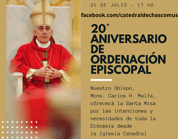 Mons. Carlos Malfa cumple 20 años de consagración episcopal