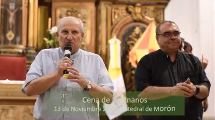 Mons. Jorge Vázquez, abrió la catedral para la "Cena de Hermanos"