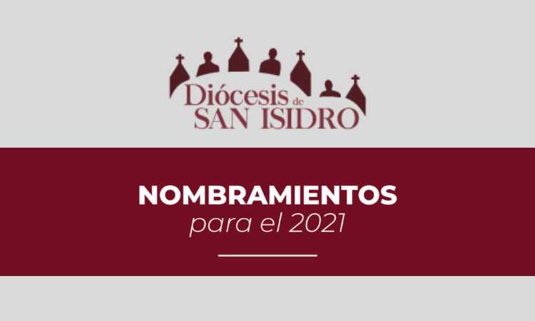 Nombramientos 2021 para la diócesis de San Isidro