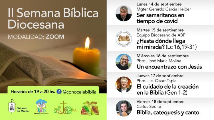 Morón: Semana Bíblica Diocesana, en modalidad virtual