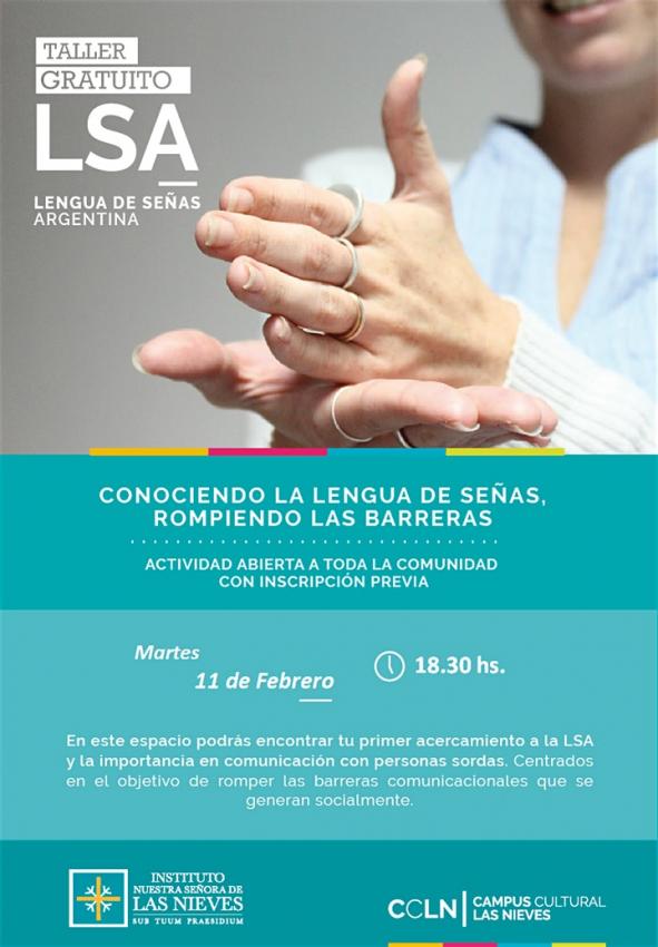 Taller gratuito sobre Lenguaje de Señas en el Instituto Las Nieves
