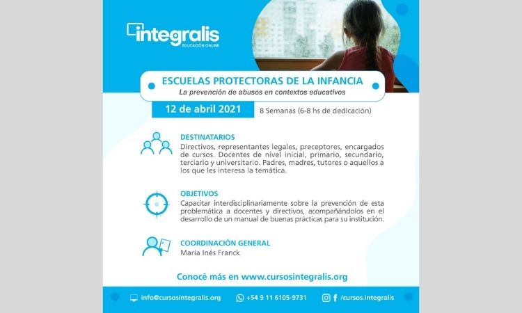 Dictarán el curso virtual "Escuelas protectoras de la infancia" sobre prevención de abusos