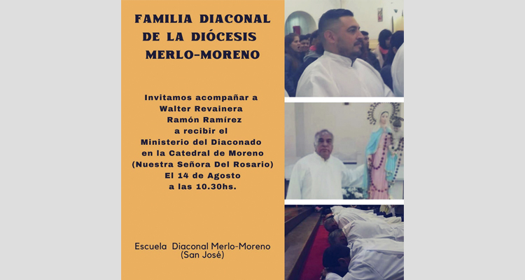 Dos diáconos permanentes para la diócesis de Merlo-Moreno