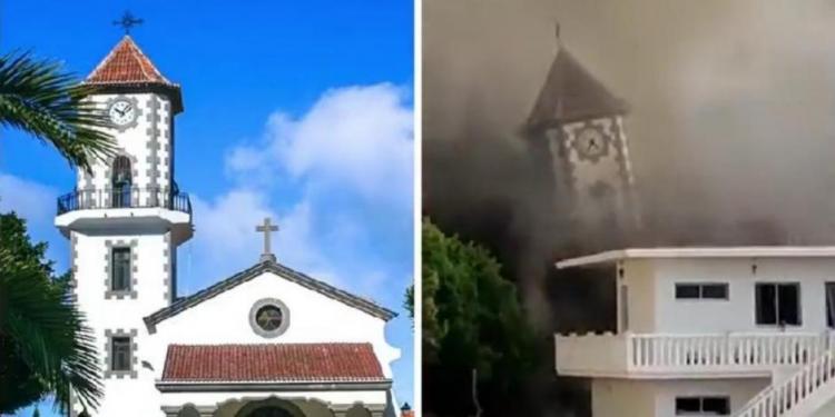 El obispo de Tenerife lamenta el derrumbe de la iglesia de Todoque
