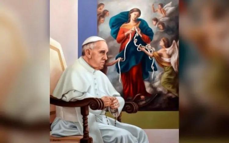 El Papa cerrará la maratón de oración frente a la Virgen Desatanudos