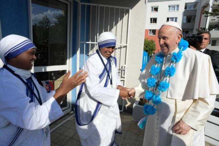 El papa Francisco, junto con los más necesitados y los enfermos en Bratislava
