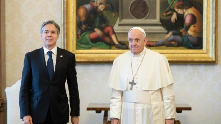 El Papa recibió a Antony Blinken, secretario de estado de los Estados Unidos