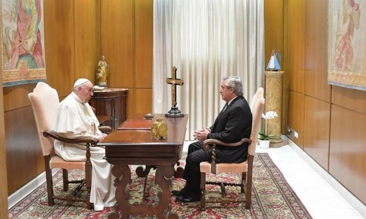 El Papa recibió en audiencia privada al presidente Alberto Fernández