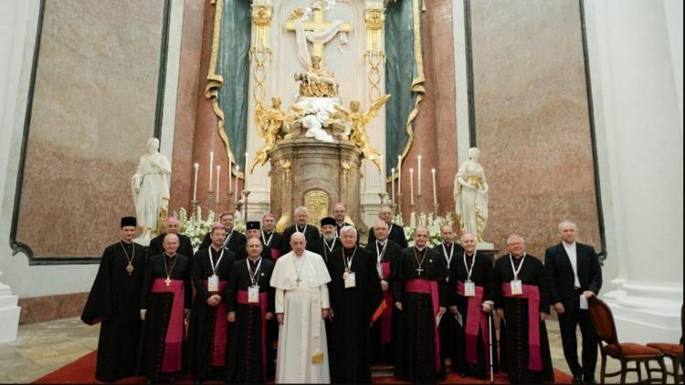 El Papa rezó con los obispos ante la patrona de Eslovaquia