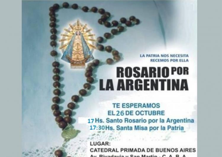 El Rosario por la Patria se rezará presencialmente en la catedral de Buenos Aires