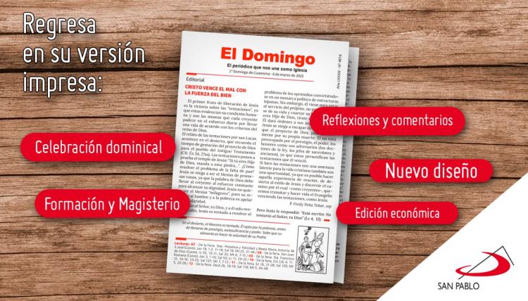 El semanario "El Domingo" volverá a su edición impresa a partir de marzo 2022