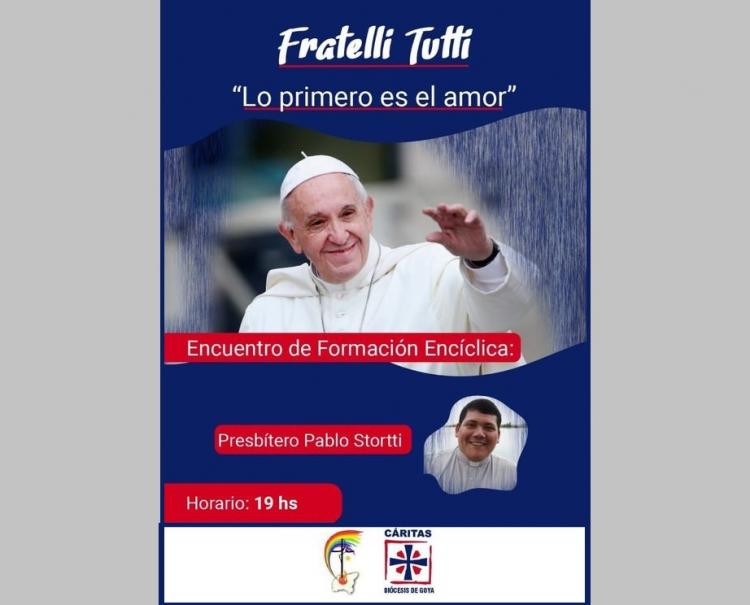 En la diócesis de Goya, Cáritas da charlas sobre la Fratelli Tutti