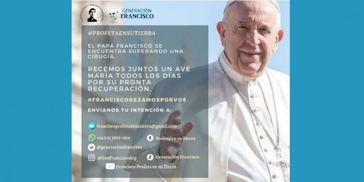 #FranciscoRezamosPorVos: Animan a orar por la recuperación del Papa