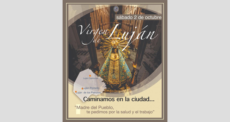 Invitan a peregrinar por las parroquias porteñas que tienen a la Virgen de Luján como patrona