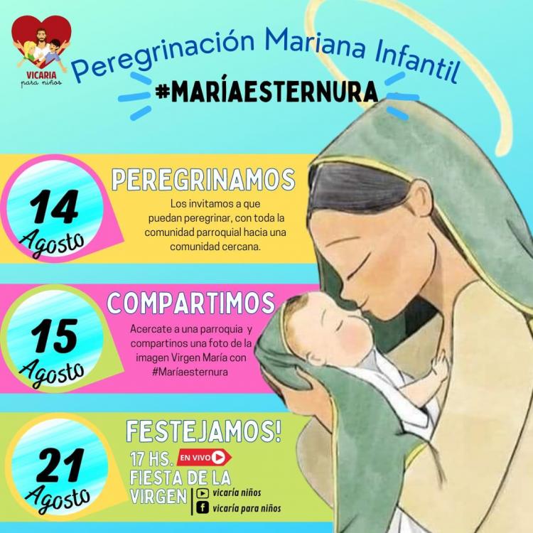 La Peregrinación Mariana Infantil tendrá un cierre virtual