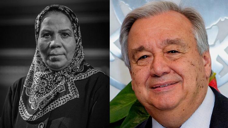 Latifa Ibn Ziaten y Guterres,  ganadores del Premio Zayed 2021 a la Fraternidad Humana