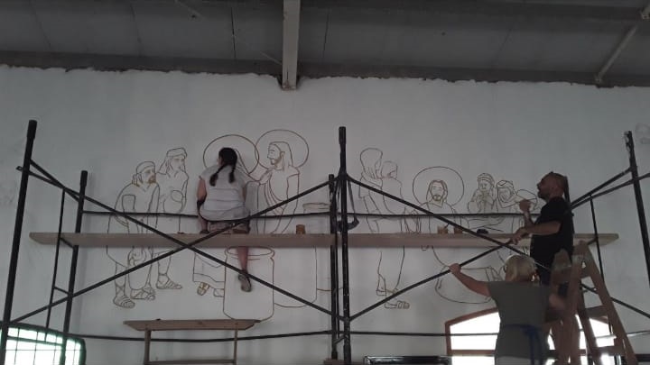 Los murales del santuario de Huachana: Una obra en proceso, para la Madre