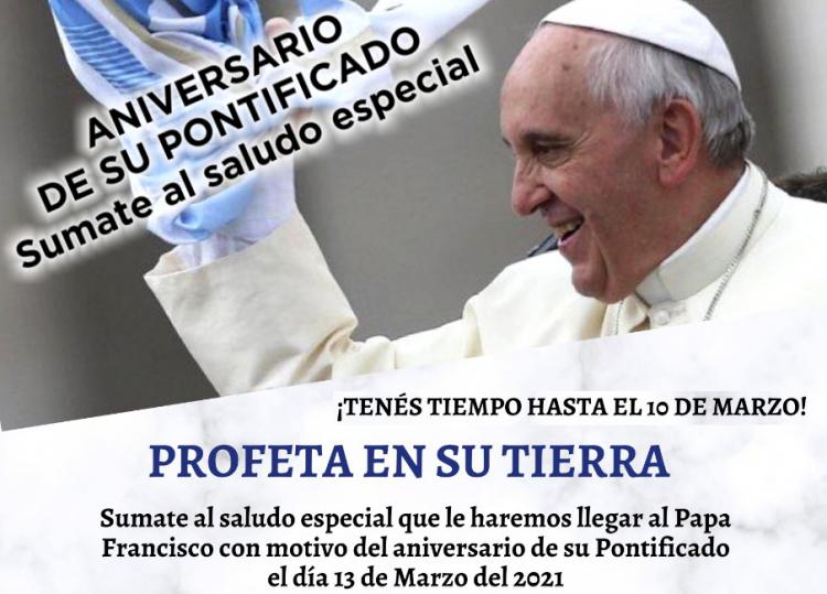 Más de cien mil argentinos desean al Papa un feliz aniversario