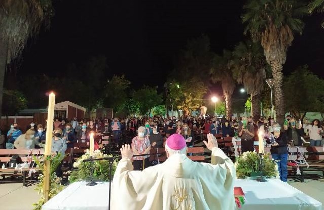 Mons. Lozano visitó en Semana Santa el interior sanjuanino