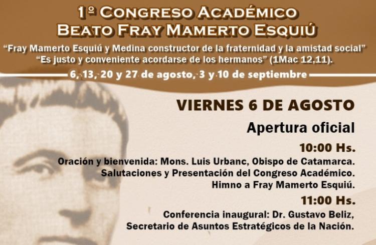 Primer Congreso Académico camino a la beatificación de Esquiú