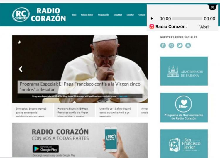 Radio Corazón presentó su nueva página web