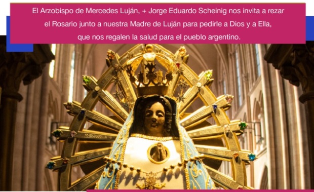 Rezarán en Luján un rosario por la salud de los argentinos
