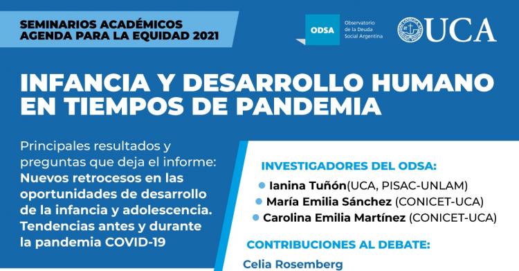 Seminario e informe "Infancia y desarrollo humano en pandemia"