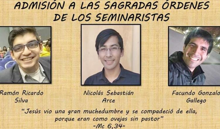 Tres seminaristas santiagueños fueron admitidos a las Sagradas Órdenes