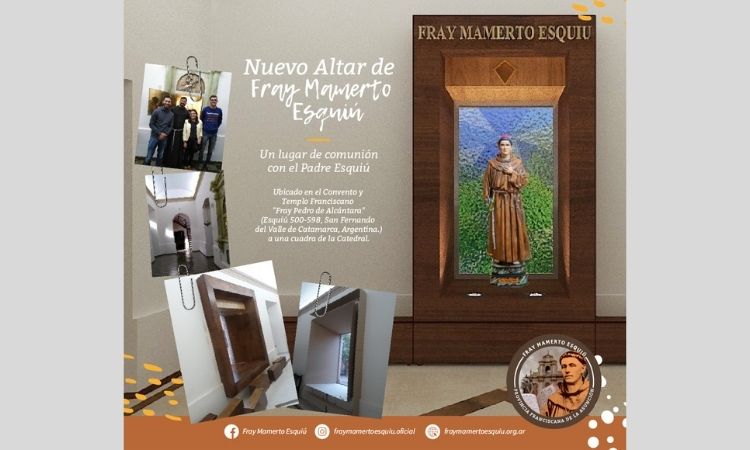 Un nuevo altar franciscano dedicado a Fray Mamerto Esquiú