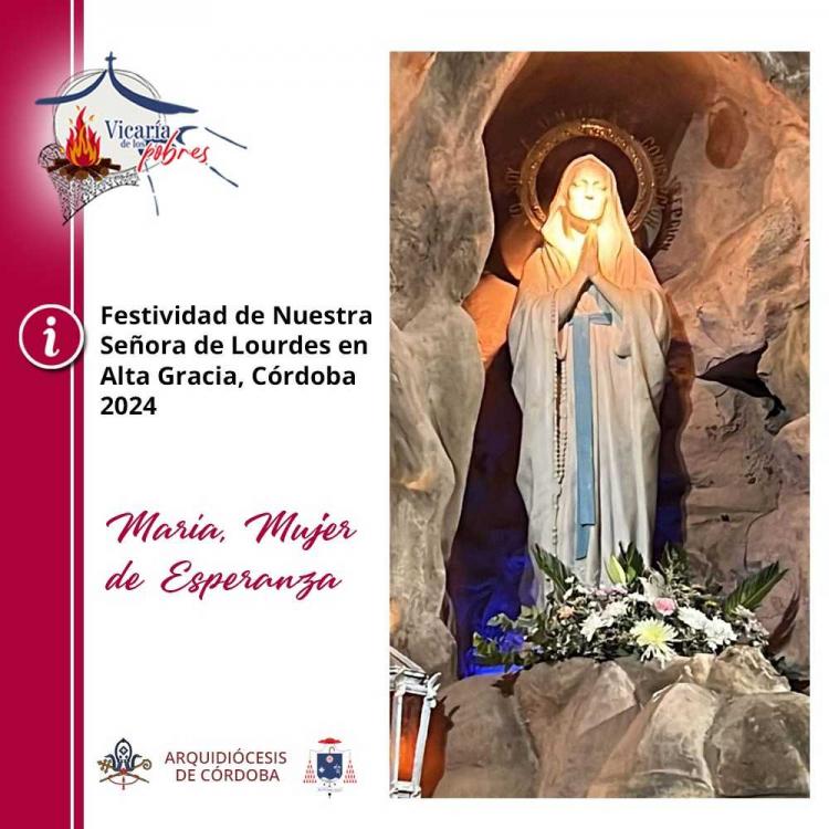 Alta Gracia prepara la 47° peregrinación al santuario de Nuestra Señora de Lourdes