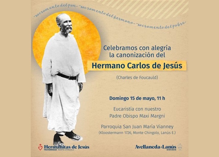 Avellaneda-Lanús se une en acción de gracias por la canonización de Carlos de Foucauld