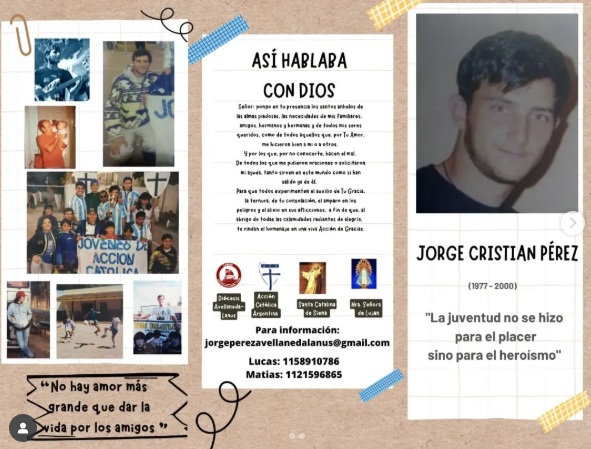 Jorge Cristian Pérez: buscan información sobre su fama de santidad Jorge Cristian Pérez: buscan información sobre su fama de santidad