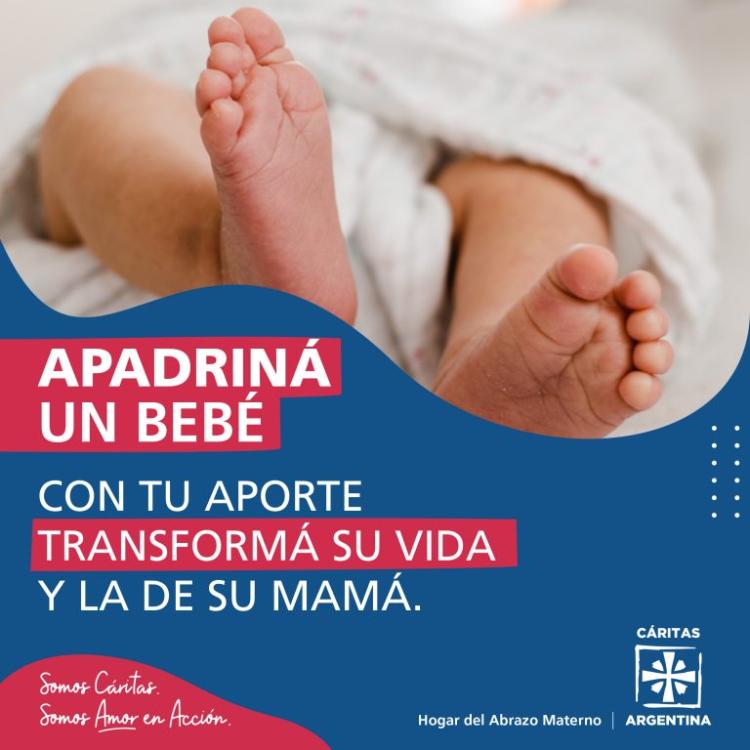 Cáritas Nueve de Julio presentó la campaña "Apadriná un bebé"