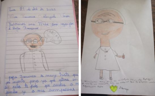 Cartas al cielo: emotivo adiós a Francisco de alumnas del Buen Consejo Cartas al cielo: emotivo adiós a Francisco de alumnas del Buen Consejo