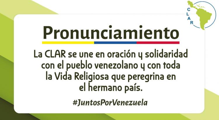 Comunicado de la CLAR: 'Juntos por Venezuela'