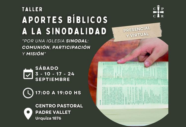 Convocan al taller "Aportes Bíblicos a la Sinodalidad"