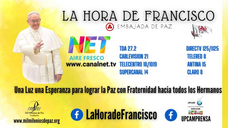 "La Hora de Francisco" comenzará a transmitirse por NET TV el domingo 6 de noviembre