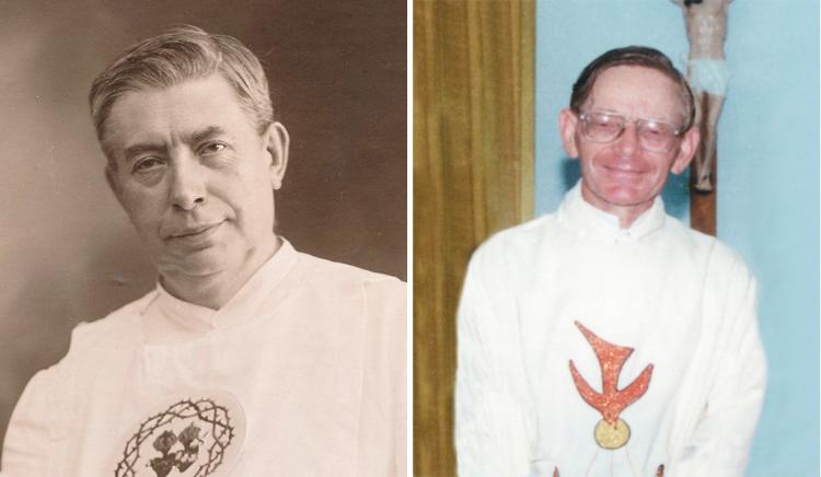 Dos miembros de la congregación de los Sagrados Corazones, camino a los altares