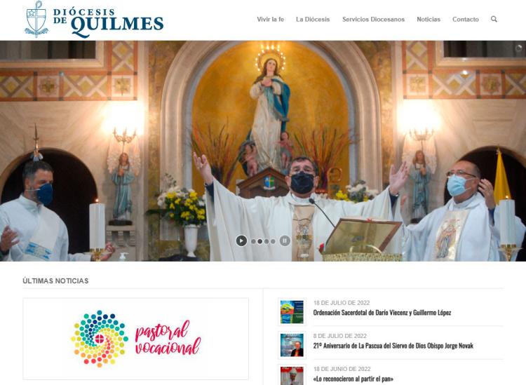 El Obispado de Quilmes presentó su renovado sitio web