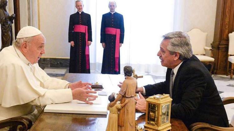 El Papa alentó al presidente Alberto Fernández a trabajar por el bien común