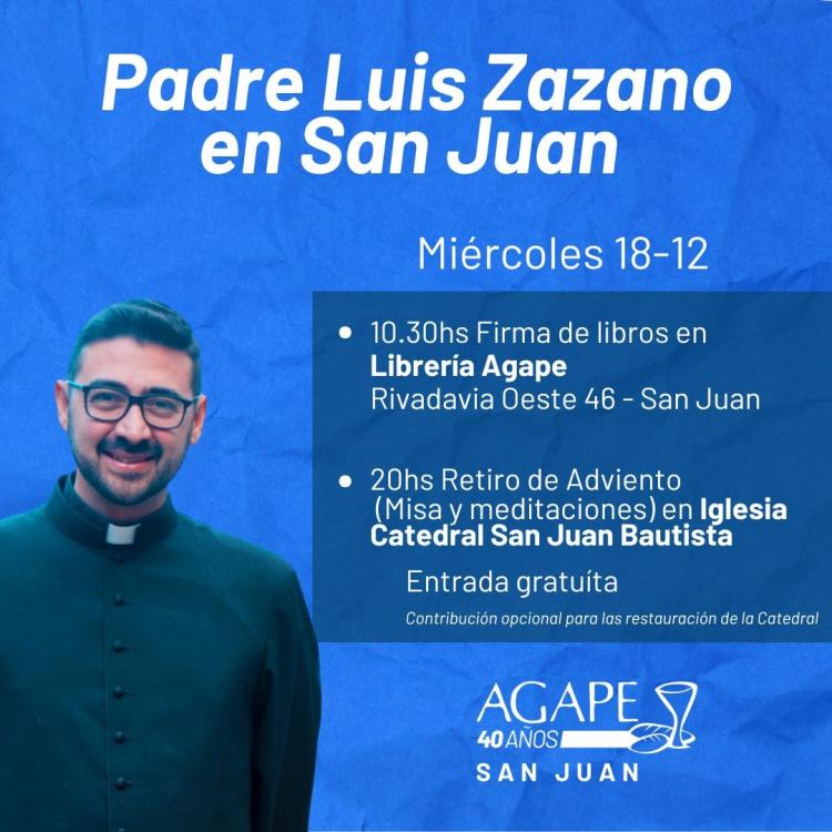 El sacerdote Luis Zazano firmará libros de su autoría en San Juan