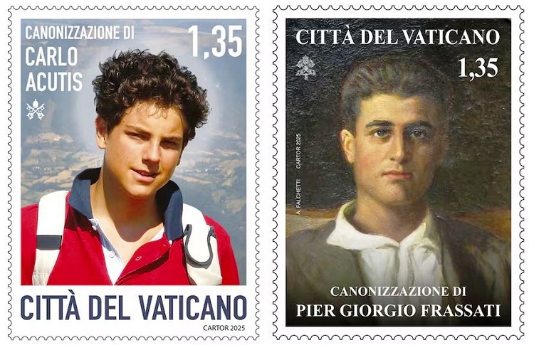 El Vaticano emite sellos de Acutis y Frassati por su canonización El Vaticano emite sellos de Acutis y Frassati por su canonización