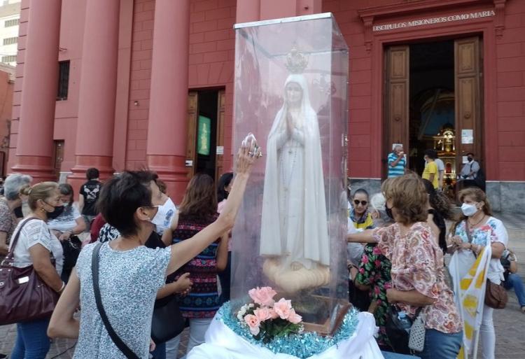 Emotiva despedida a la imagen peregrina de la Virgen de Fátima en Catamarca